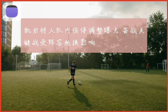 凯尔特人队内伤停调整曝光 备战关键战受阵容轮换影响